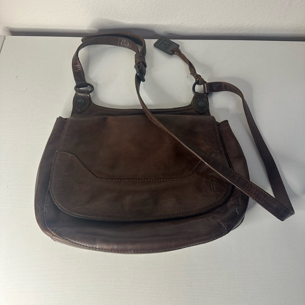 Brown Frye Saddle Crossbody Purse